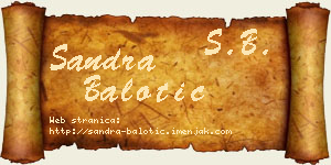 Sandra Balotić vizit kartica